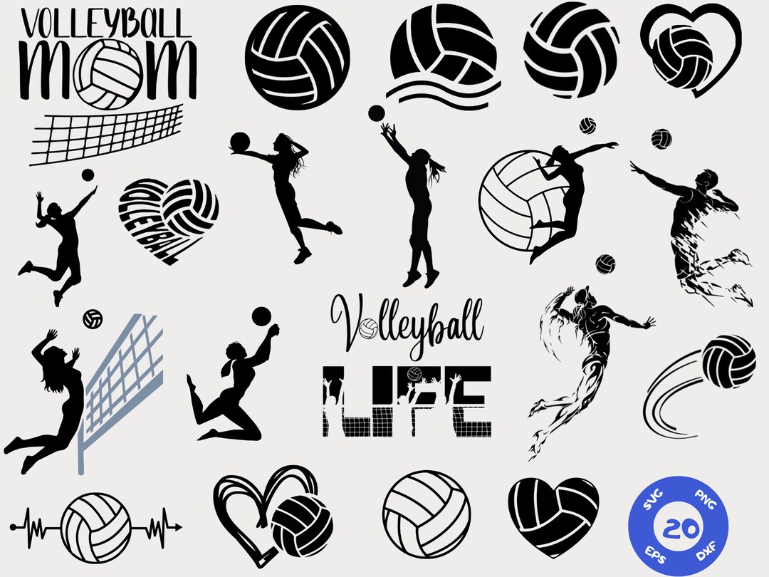 Volleyball Svg, Sport Svg , Volleyball Ball SVG , Volleyball Player SVG