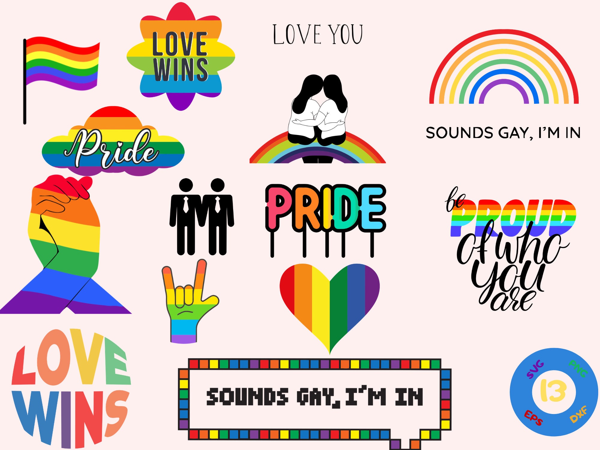 Pride Word SVG