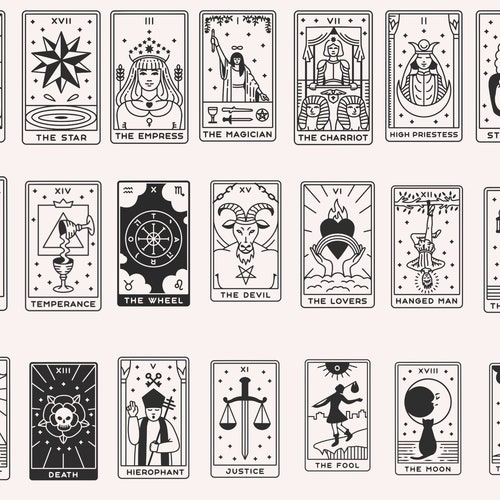 Tarot Cards Svg Witch Tarot Svg Major Arcana Svg Celestial - Etsy