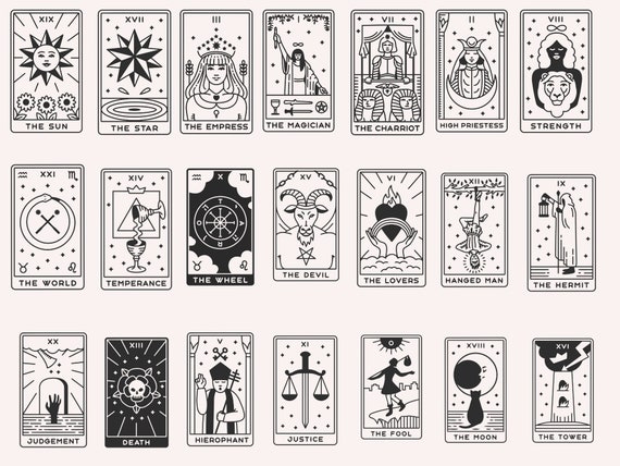 Tarot cards Svg, Witch tarot svg, Major Arcana svg, Celestial Tarot Svg,  Sun svg, Fortune teller Svg, Tarot deck Svg, , Eps, Dxf, Png