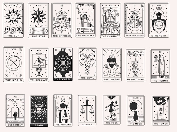 Tarot cards Svg, Witch tarot svg, Major Arcana svg, Celestial Tarot Svg,  Sun svg, Fortune teller Svg, Tarot deck Svg, , Eps, Dxf, Png