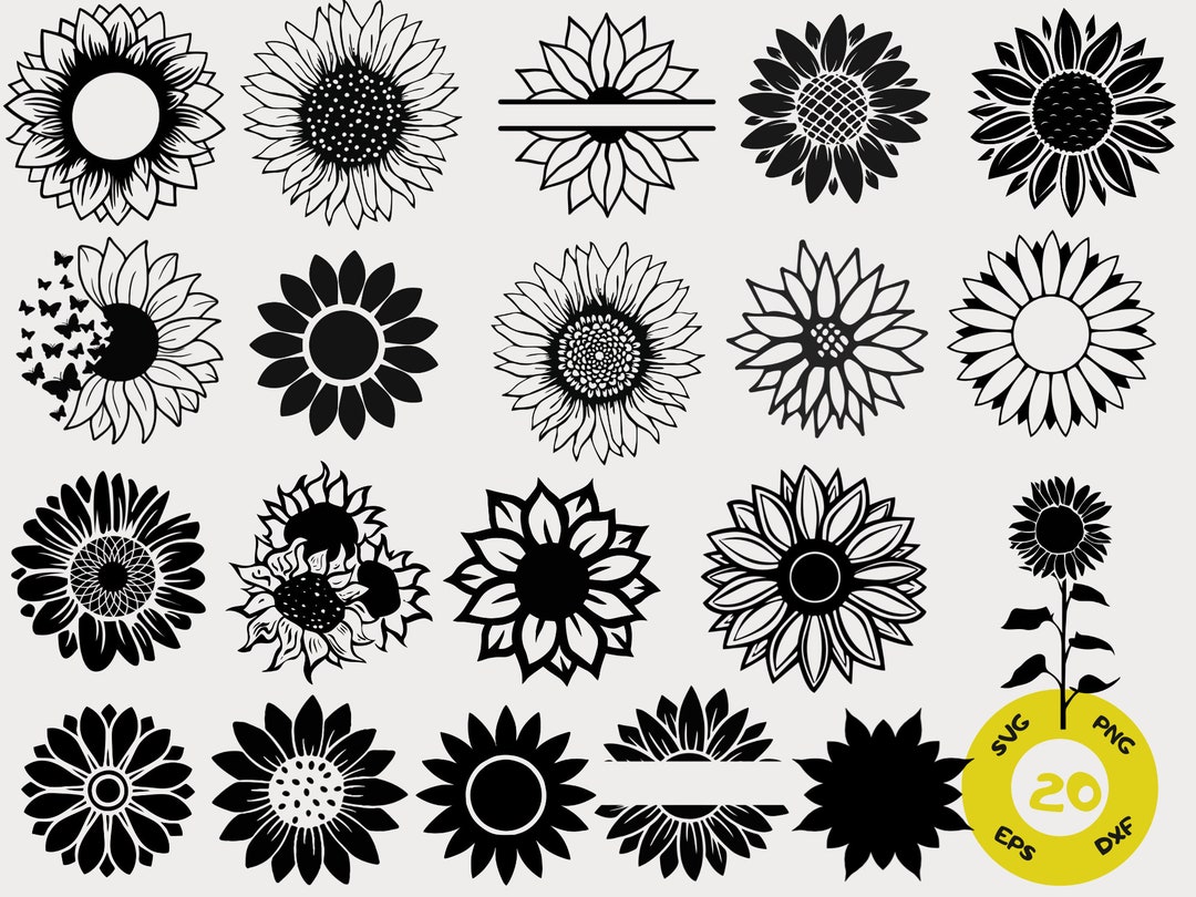 Sunflower SVG Bundle, Sunflower Svg, Sunflower Png, Sunflower Cut File
