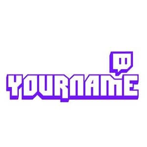 Custom Twitch Name Decal  FREE SHIPPING