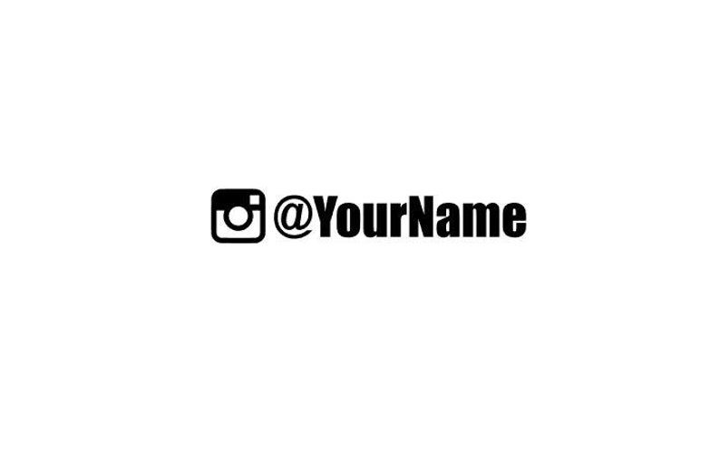 Custom Instagram Name Decal FREE SHIPPING - Etsy