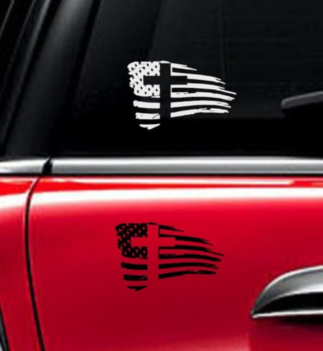 Cross Flag Christian Sticker Religious Decal, Free Shipping - Etsy