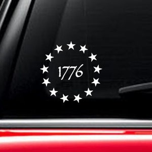 1776 STAR CIRCLE 2ND AMMENDMENT Vinyl Decal Free Shipping.