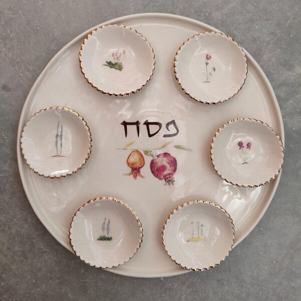 Ceramic Seder Plates Etsy