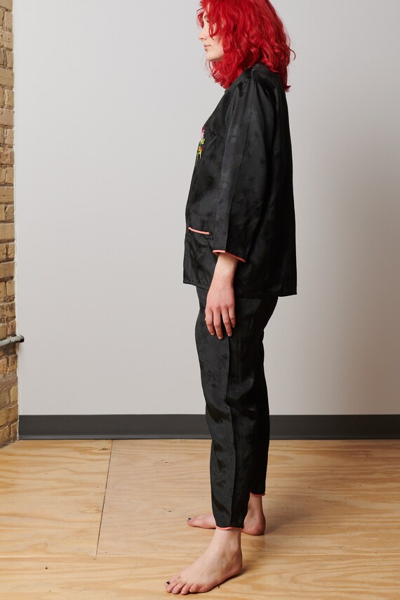 Embroidered Pajama Set (M) - image 3