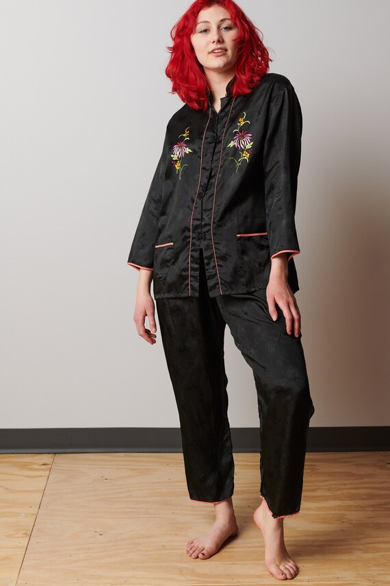 Embroidered Pajama Set (M) - image 1