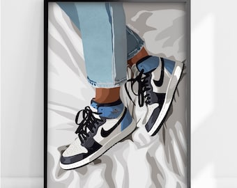 Air Jordan 1 Obsidian | Etsy