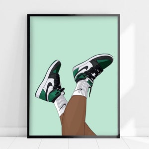 Air Jordan 1 Trainers Print, Sneakers, Birthday Gift,