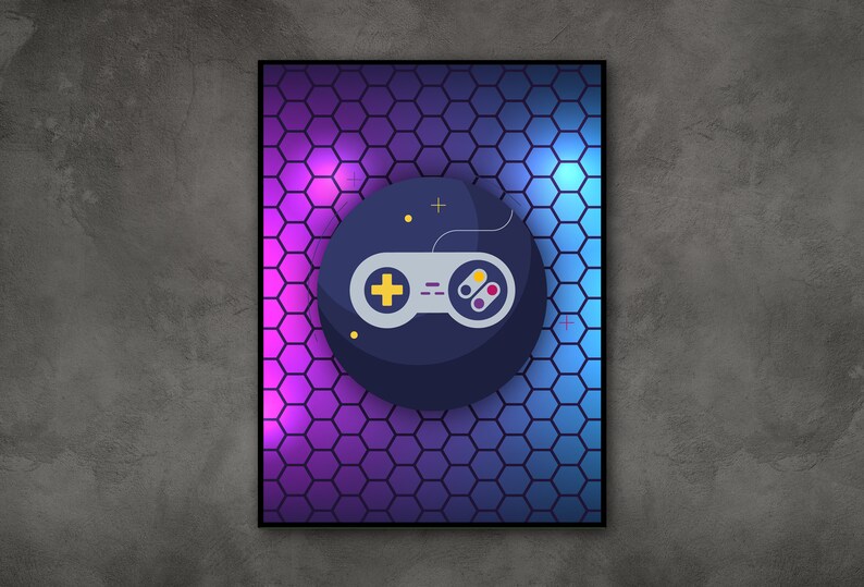 Set of 3 Gaming Posters Gaming Print Video Game Decor Video Etsy