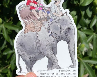 Elephant Animal Rights Activism Die Cut Vegan Sticker