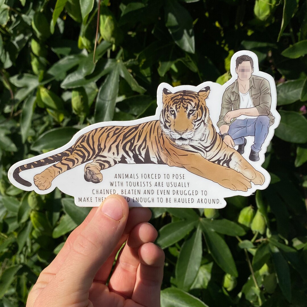 Tiger Animal Rights Activism Die Cut Vegan Sticker - Etsy