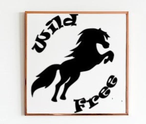 Wild And Free Svg Horse Silhouette Etsy
