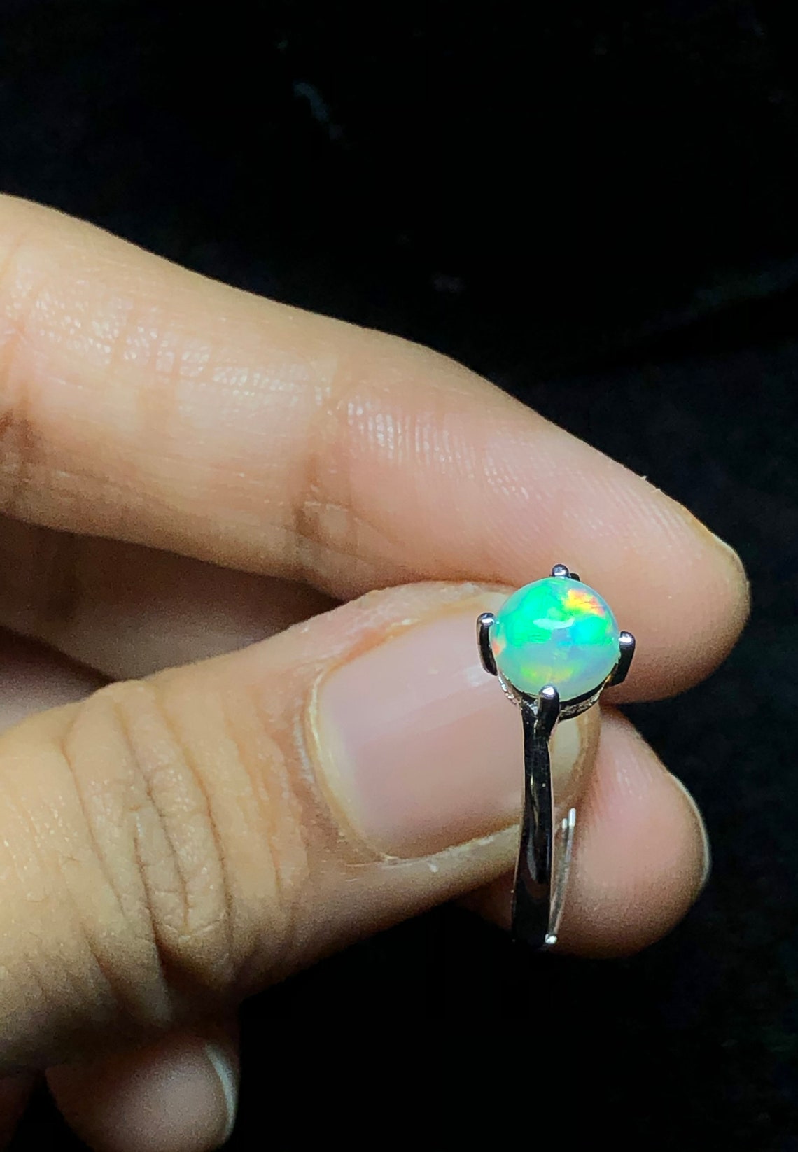 •ETHIOPIAN OPAL - EYE OPENER• adjustable silver ring