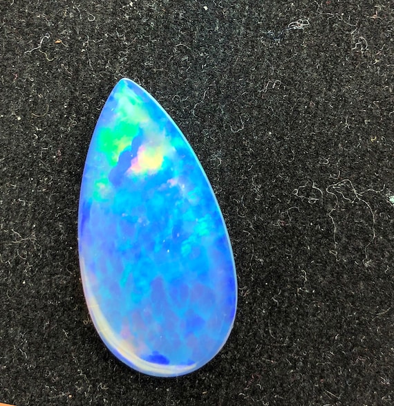 Natural 10.36 Blue Long Big Opal Gemstone, Pear Blue Opal Stone, Opal Pear  Stone for Making Pendant, Huge Blue Opal Stone for Making Jewelry 