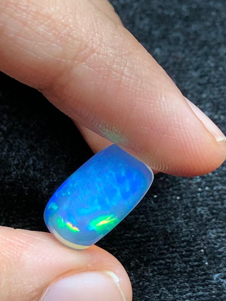Natural Cushion 4.53 Carats Blue Opal Gemstone Cushion Fire opal Stone Ethiopian Welo Cabochon Cushion Opal stone For Making Big Pendant