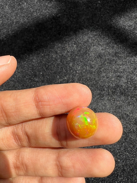 Natural Round Orange Opal Gemstone 5.80 Carats Big 13 MM Opal Stone for Making Jewelry Unique Pin Fire Opal AAA Grade Multi Flashy Opal Etsy Canada