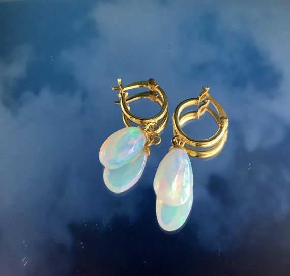 Natural sale opal earrings