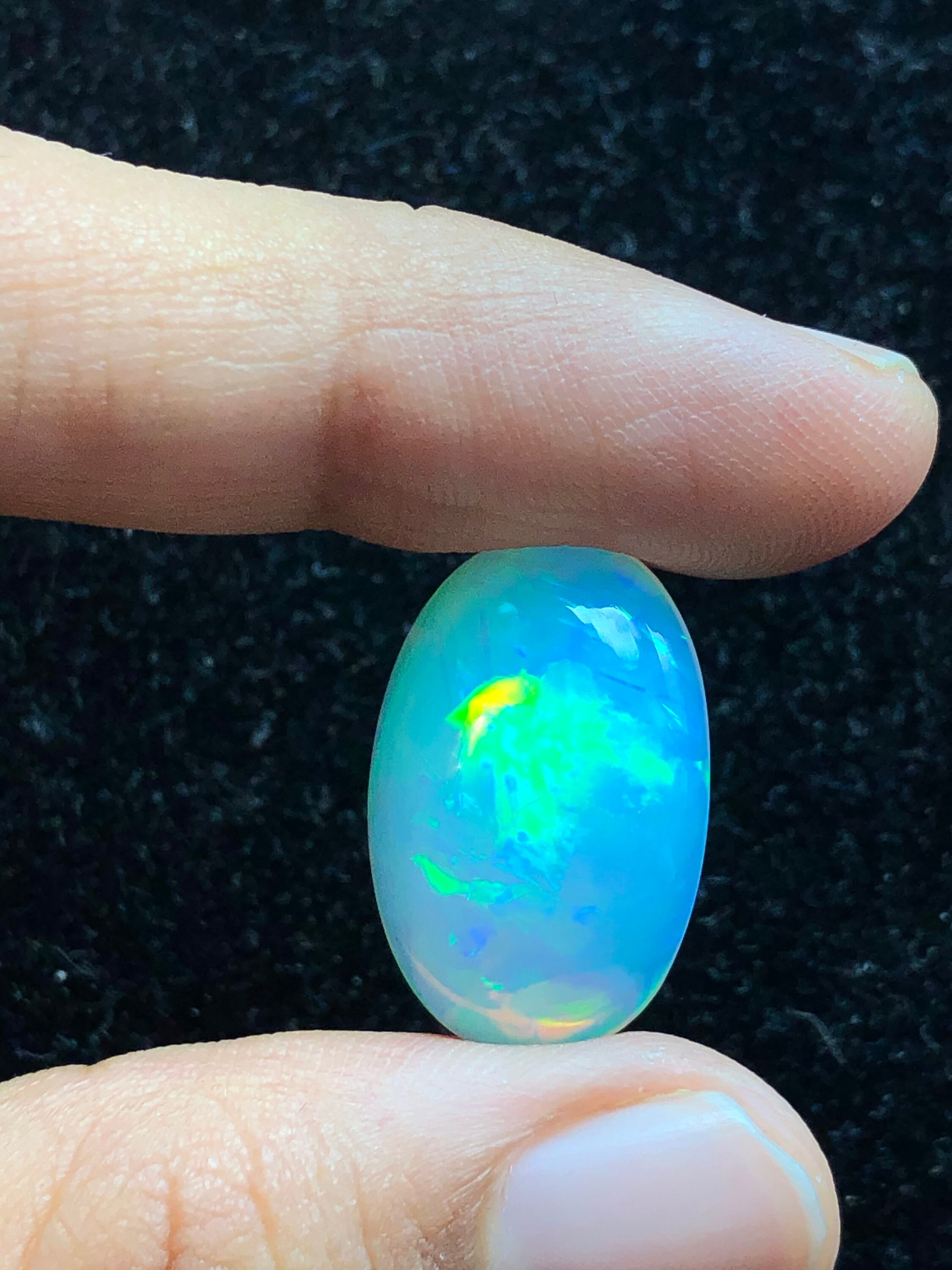 Natural Welo blue opal gemstones