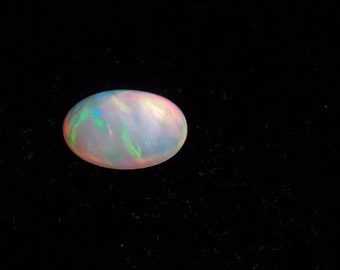 Natural White Color 3.61 Carats Ethiopian Oval Bright cabochon Opal Gemstone For Pendant, Big Fire White Opal Stone For Making ring Jewelry