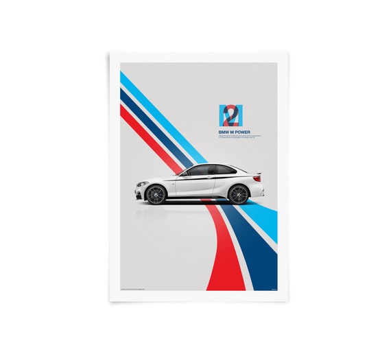 BMW M2 Coupé M F87 M Stripes Car - Etsy