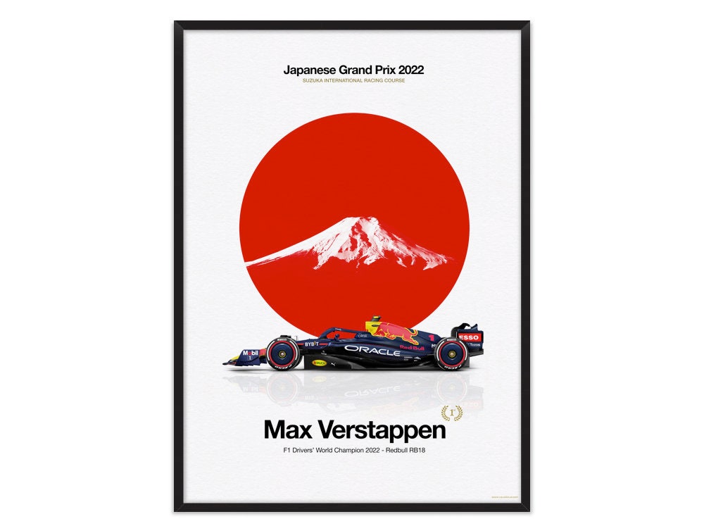 Japanse Grand Prix, Suzuka, Redbull RB18 - Car Poster - Etsy