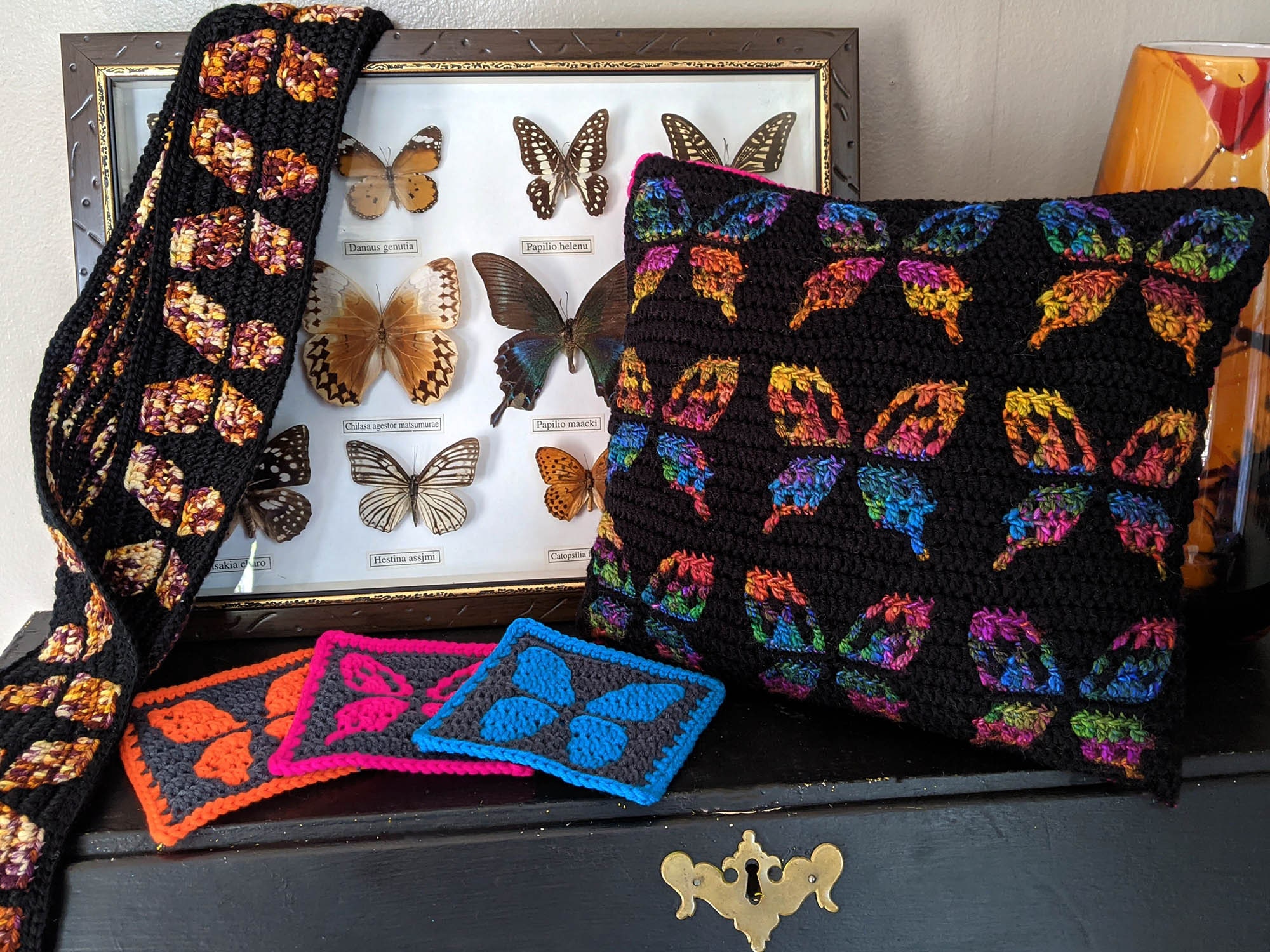 Butterfly Wings Mosaic Crochet Patterns by Sixel Design