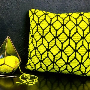 Gráfico de patrones de crochet con mosaico cúbico de Sixel Design