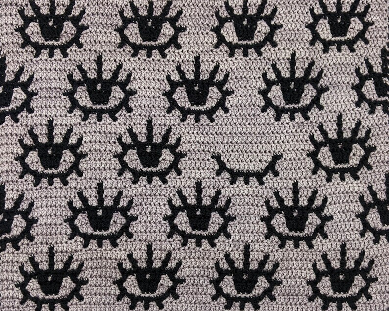 Eyes Mosaic Crochet Pattern Chart by Sixel Design image 5