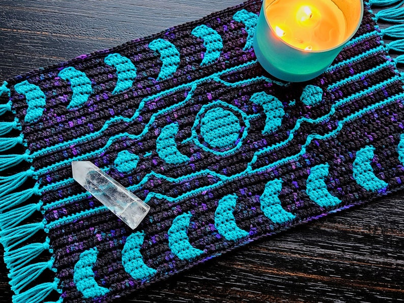 Gravity & Good Night Set Mosaic Crochet Patterns Celestial Moon Design by Sixel Design image 2