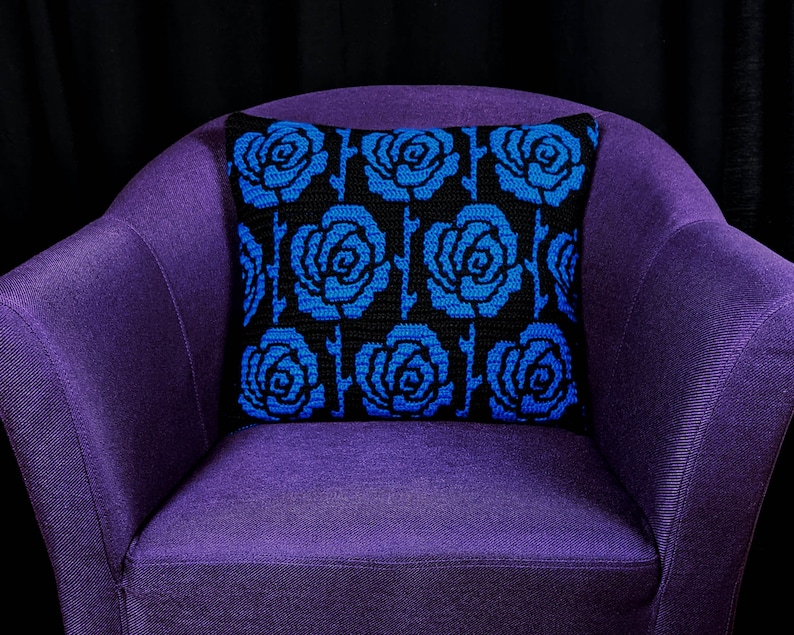 Roses and Thorns Mosaic Crochet Pattern Chart by Sixel Design Etsy