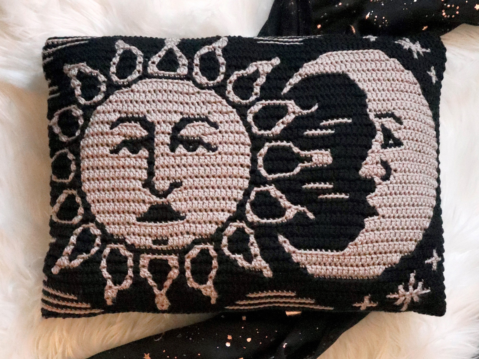 Sun & Moon Mosaic Crochet Pattern by Sixel Design