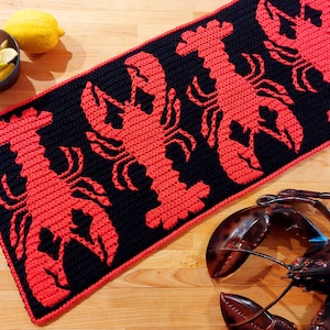 Lobstah Mosaic Crochet Lobster Pattern by Sixel Design image 1