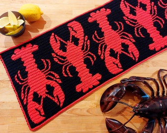 Padrão de lagosta de crochê em mosaico Lobstah da Sixel Design
