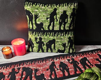 Padrão de crochê em mosaico Zombie Mob da Sixel Design