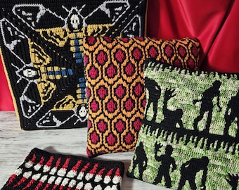 Pacote de padrões de crochê em mosaico para fãs de terror da Sixel Design