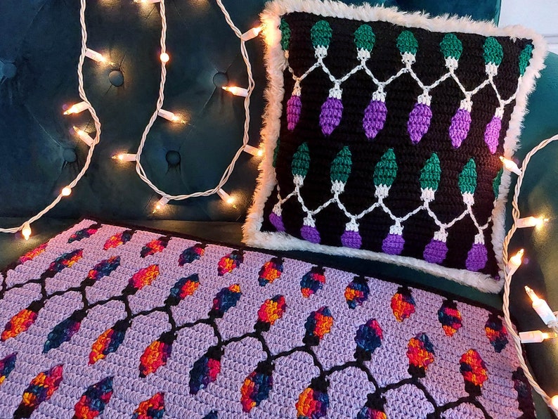 String of Lights Mosaic Crochet Pattern Chart by Sixel Design image 5