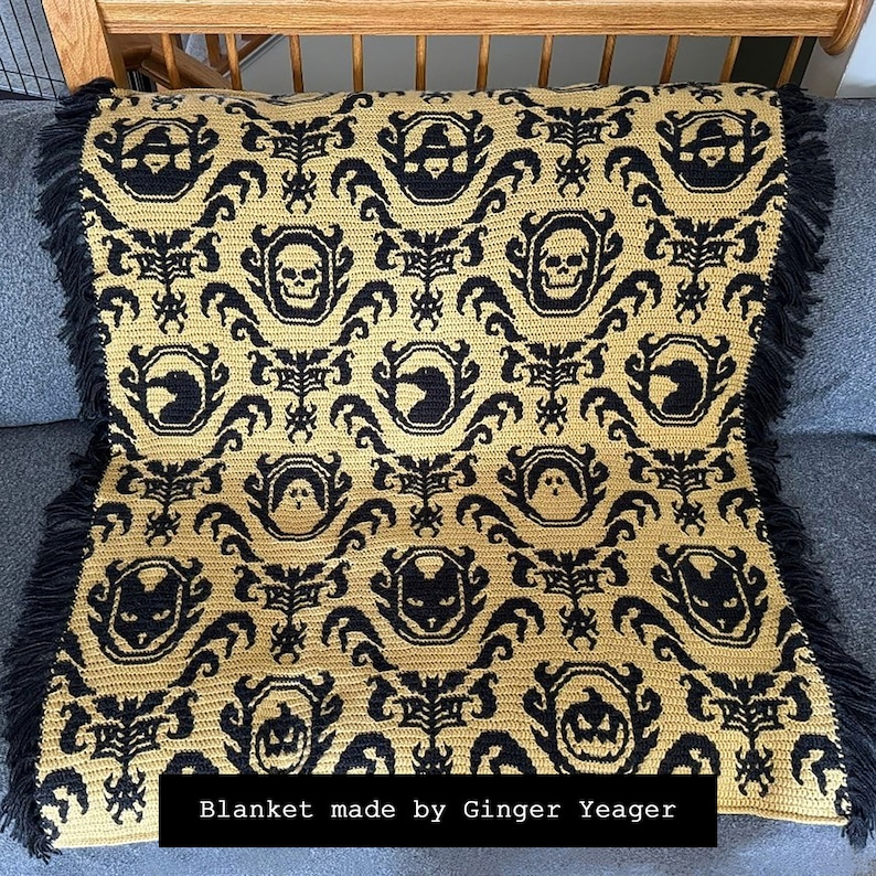 Gothica Mosaic Crochet Blanket Pattern by Sixel Design image 8