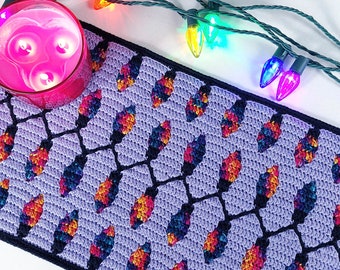 String of Lights Mosaic Crochet Pattern Chart by Sixel Design