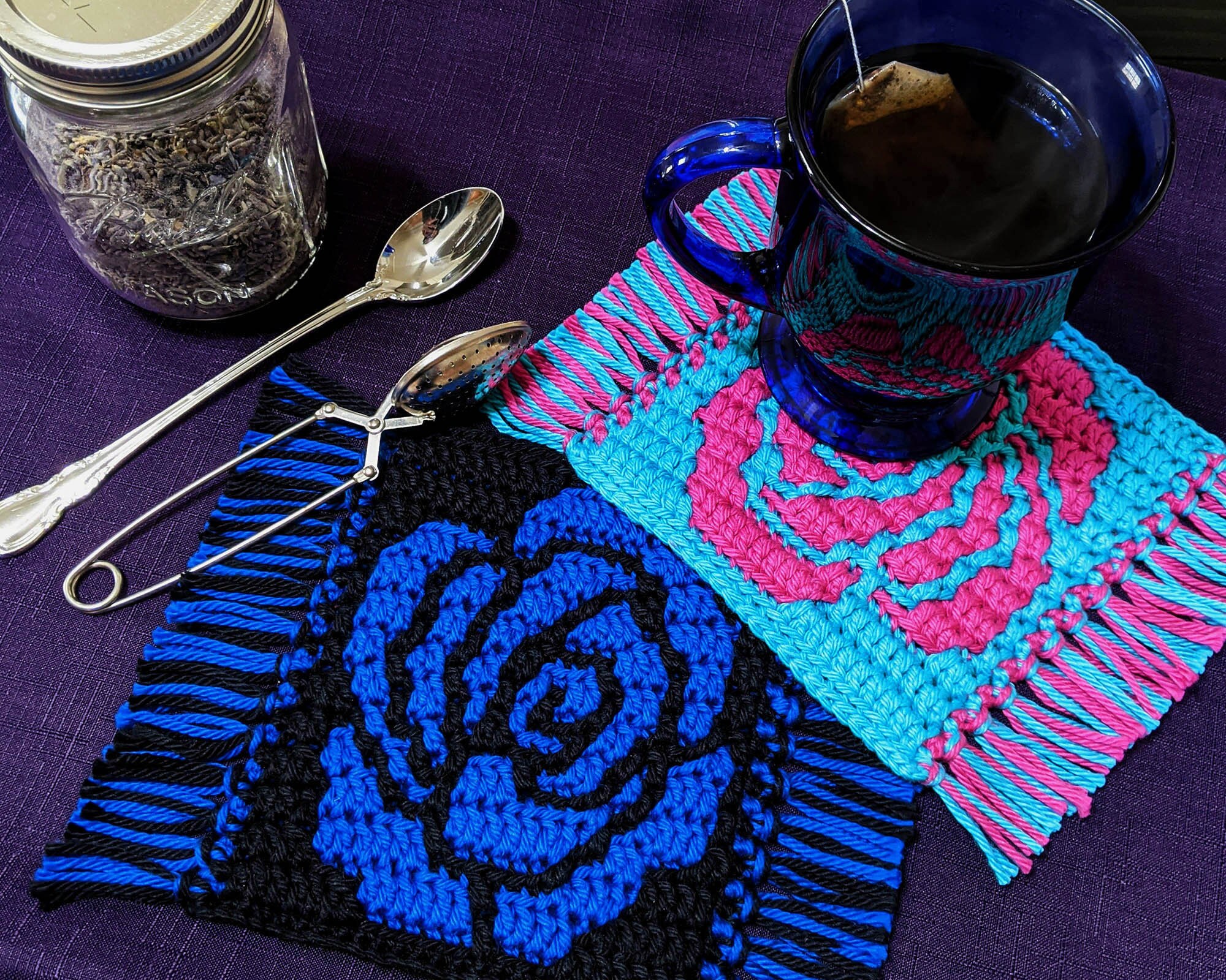 Roses and Thorns Mosaic Crochet Pattern Chart by Sixel Etsy