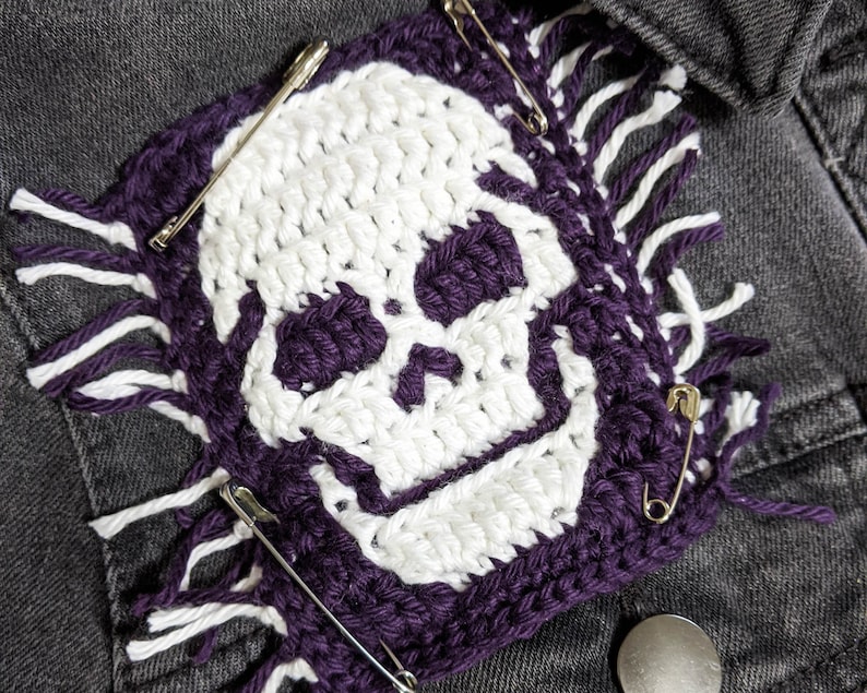 Big Skulls Mosaic Crochet Pattern Chart by Sixel Design image 5