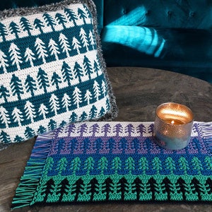 Winter Forest Mosaic Crochet Pattern by Sixel Design