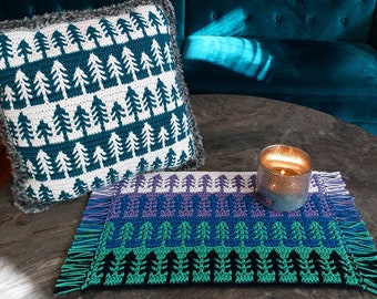 Winter Forest Mosaic Crochet Pattern by Sixel Design