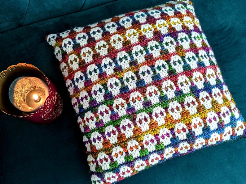 Mini Skulls Mosaic Crochet Full Pattern by Sixel Design image 5