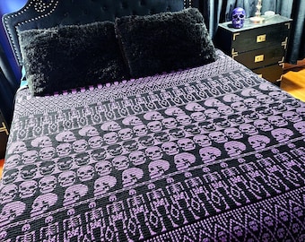 All Skulls Anniversary Mosaic Crochet Blanket Pattern by Sixel Design