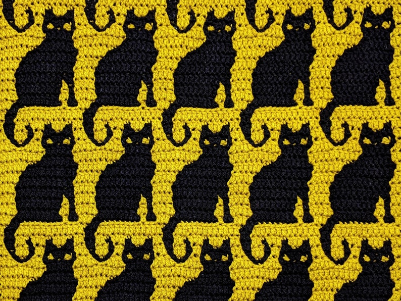 Cat Noir Mosaic Crochet Pattern Chart by Sixel Design image 7