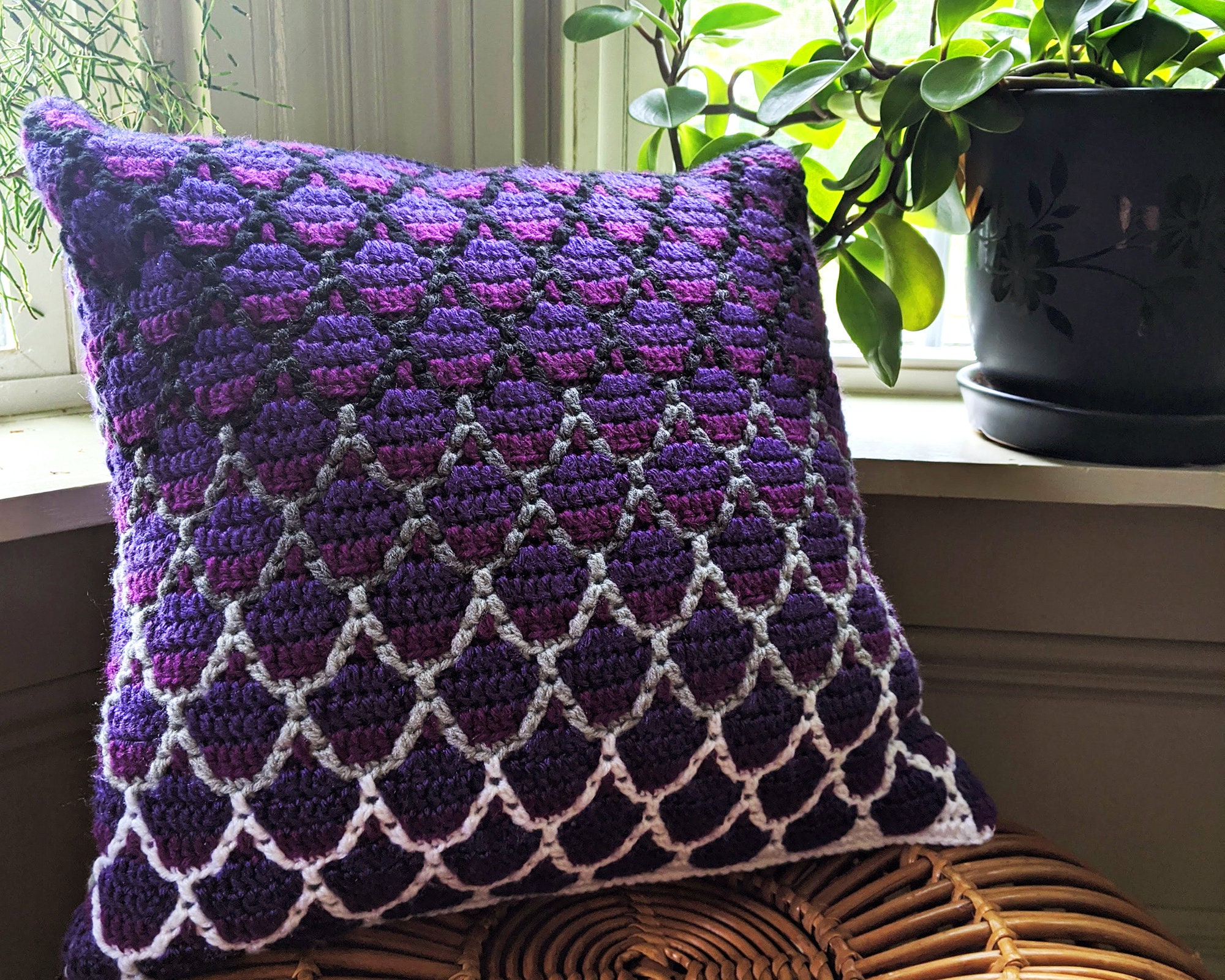 Dragon Scales Mosaic Crochet Pattern Chart by Sixel Design Etsy