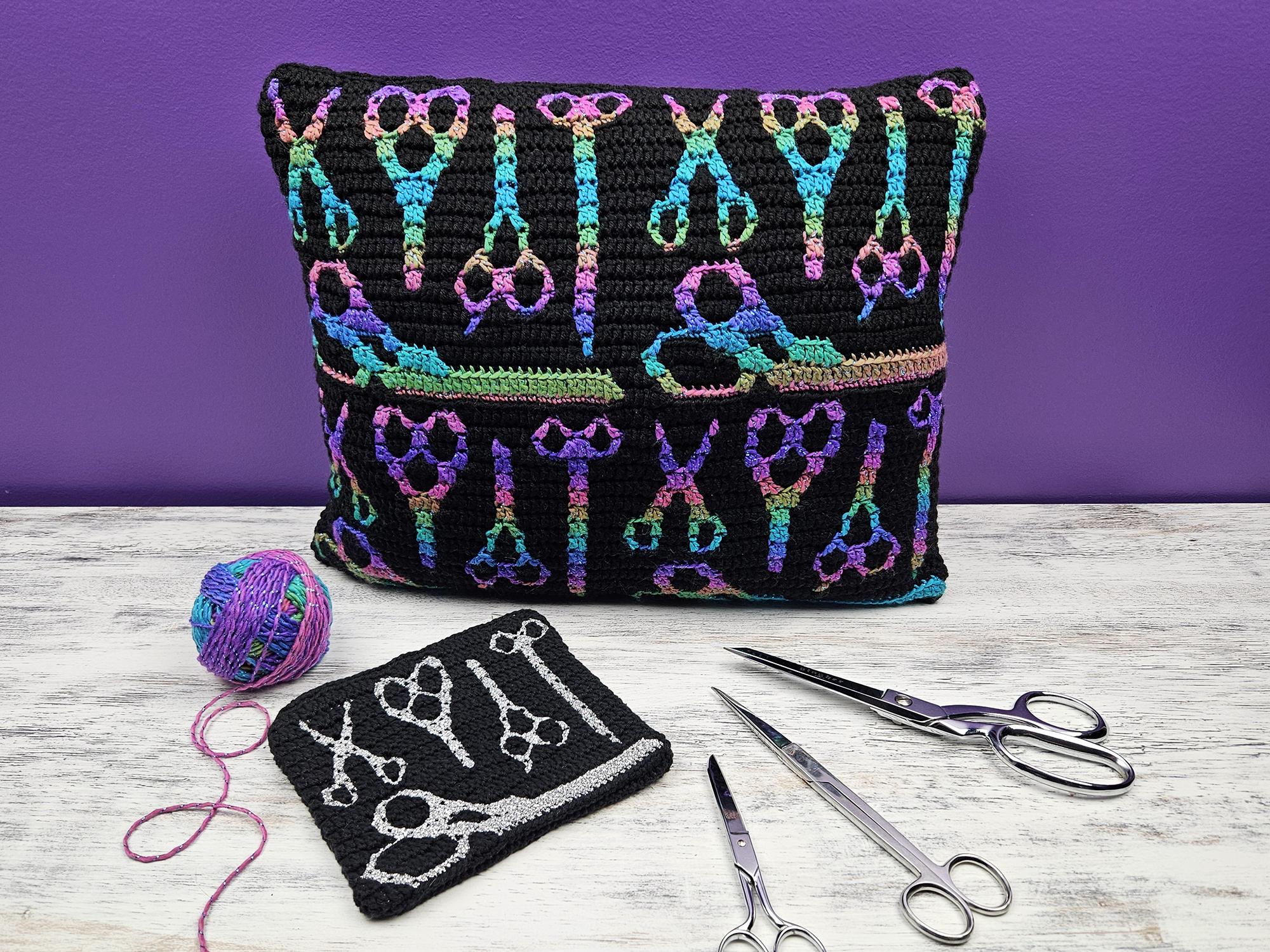 Scissors Mosaic Crochet Pattern by Sixel Design